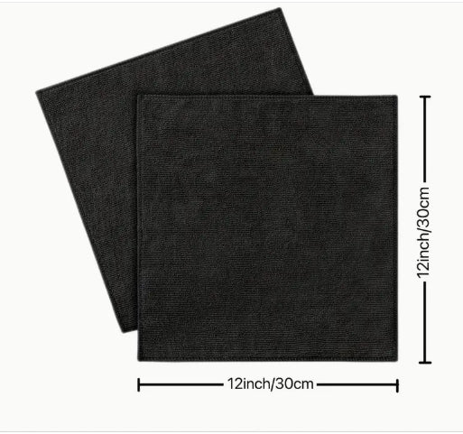 2 Pack Barista Microfibre Cleaning Cloths – Coffee Machine & Espresso Wiping Cloths 30cm x 30cm - Baristas Tools