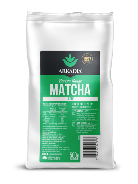Arkadia Barista Rabe Matcha Latte 500g