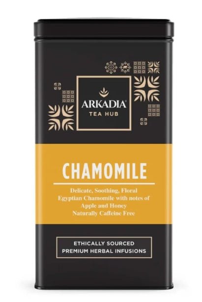 Arkadia Chamomile Pyramid Tea – 100 Tea Bags (Optional Collectible Tin) - Baristas Tools
