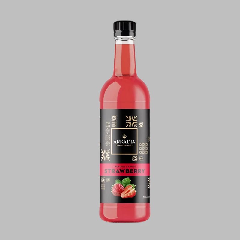 Arkadia Premium Strawberry Syrup 750ml/1L – Sweet Summer Flavour - Baristas Tools