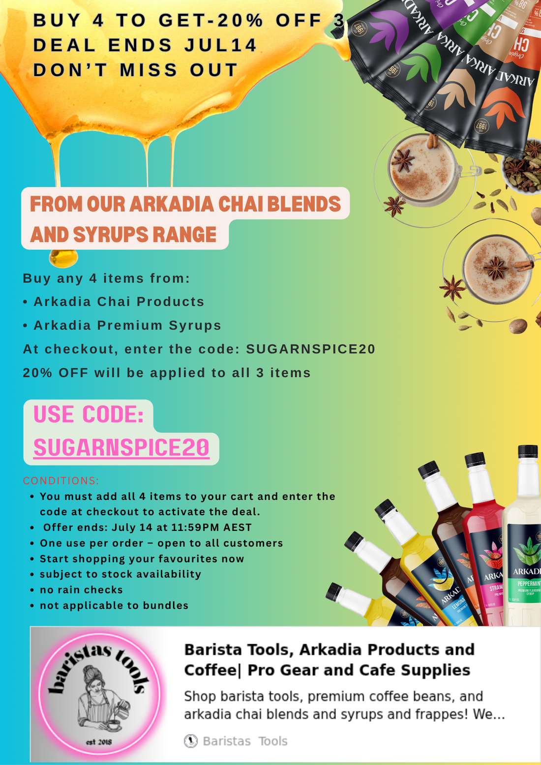 20% OFF PROMO ARKADIA PRODUCTS