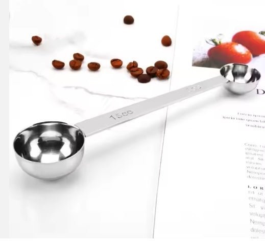 Precision Makes Perfect: Achieve Consistent Coffee Measurements with the Double-Sided Stainless Steel Coffee Scoop - Baristas Tools