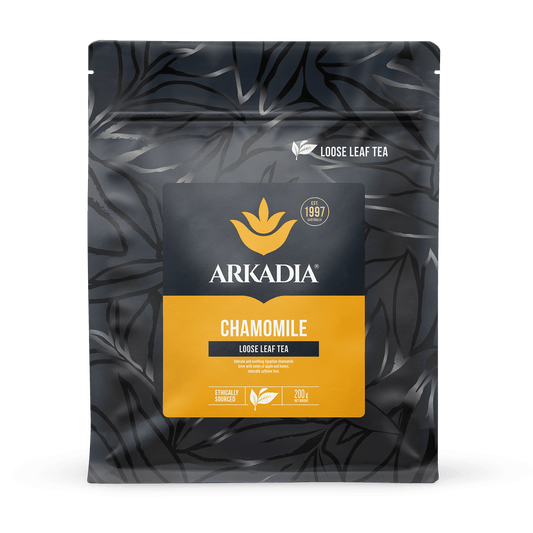 Unwind Naturally with Arkadia Chamomile Pyramid Tea and the Added Charm of an Optional Tin - Baristas Tools