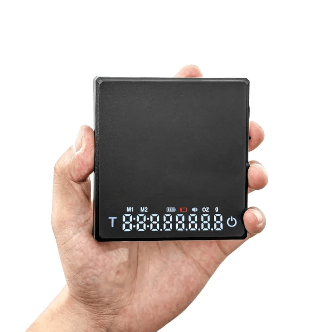 0.1g Mini High Precision Coffee Scale with timer-2000g max capacity - includes silicone mat for easy clean - Baristas Tools