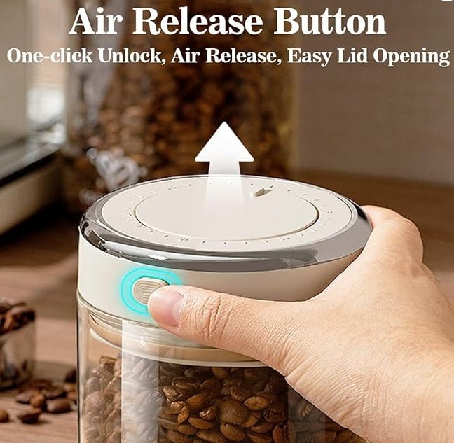 1700ml Airtight Coffee Canister – Borosilicate Glass Jar with One-Way Valve & Date Tracker - Baristas Tools