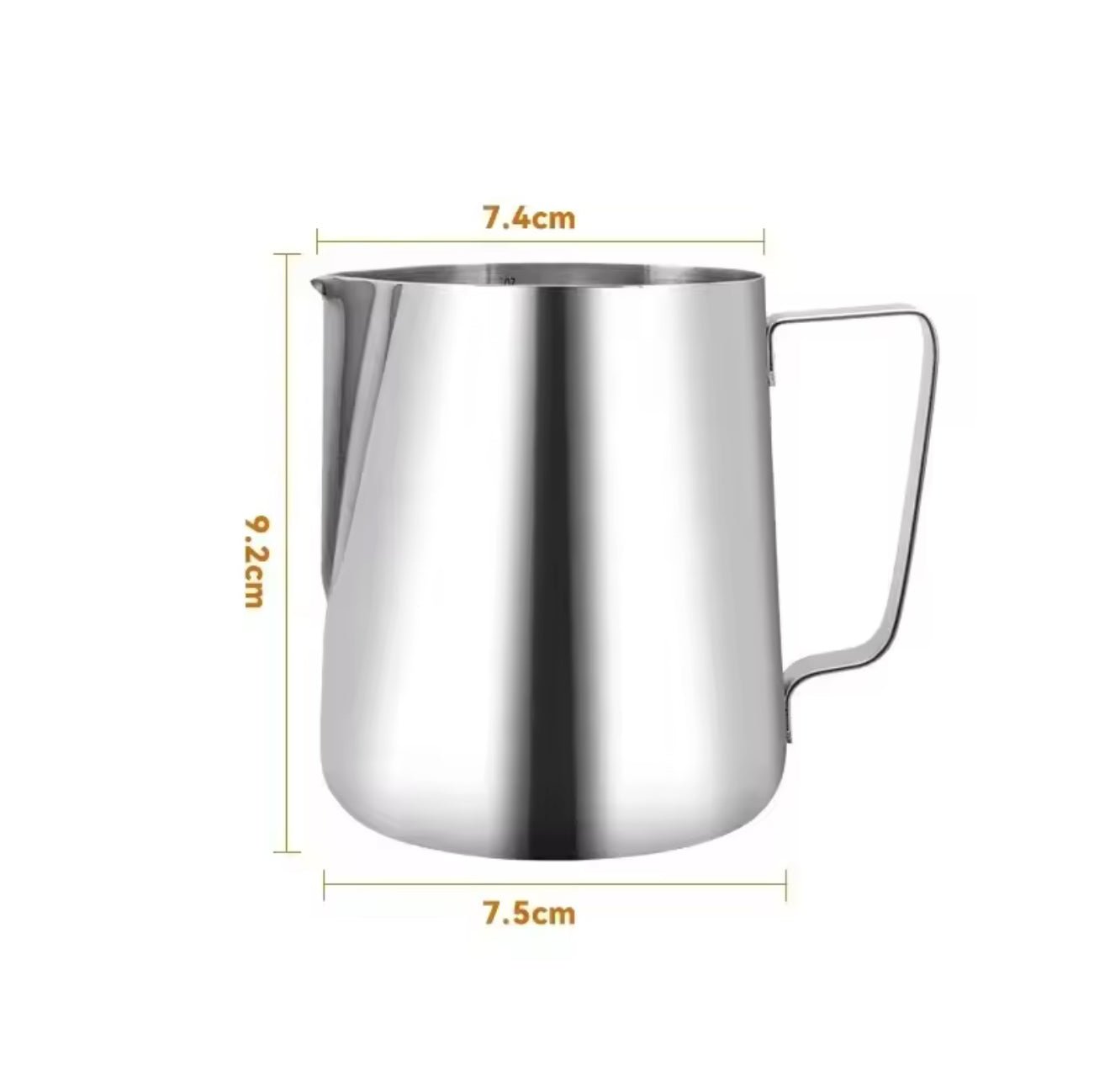 350 ml Stainless Steel Milk Jug Silver – Barista Frothing Pitcher - Baristas Tools