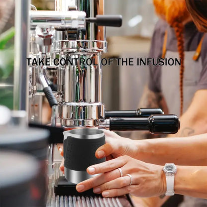 350ml Coffee Milk Frothing Jug – Stainless Steel Espresso Pitcher with Anti - Scald Silicone Grip | Barista Latte Art Cup for Steaming & Pouring - Baristas Tools