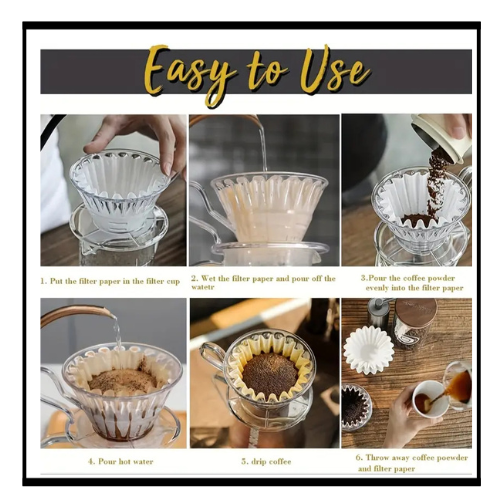 Eco-Friendly Cupcake Coffee Filters – Unbleached Paper for Drip & Pour Over