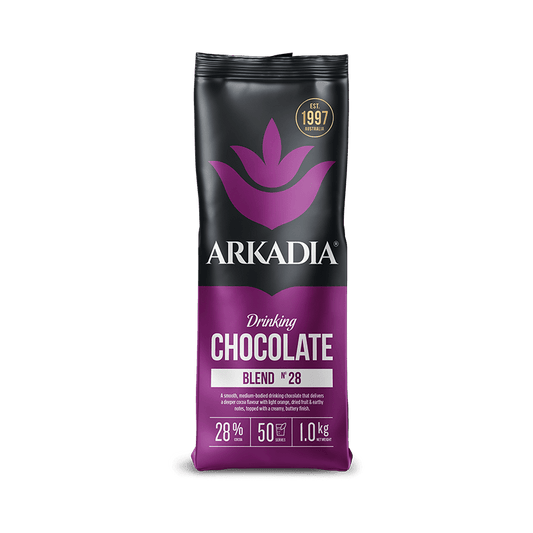 Arkadia 28% Drinking Chocolate – Premium Café Blend 1kg - Baristas Tools