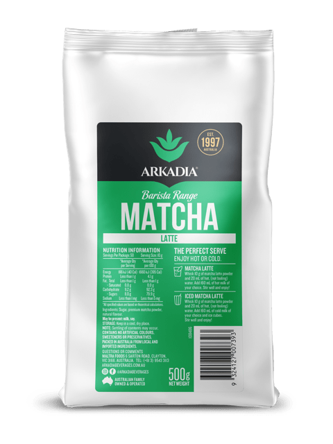 Arkadia Barista Rabe Matcha Latte 500g - Baristas Tools