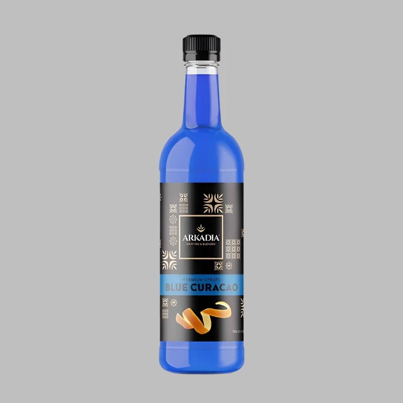 Arkadia Blue Curaçao Syrup 750mL – Vibrant Citrus Flavour for Cocktails & Mocktails - Baristas Tools