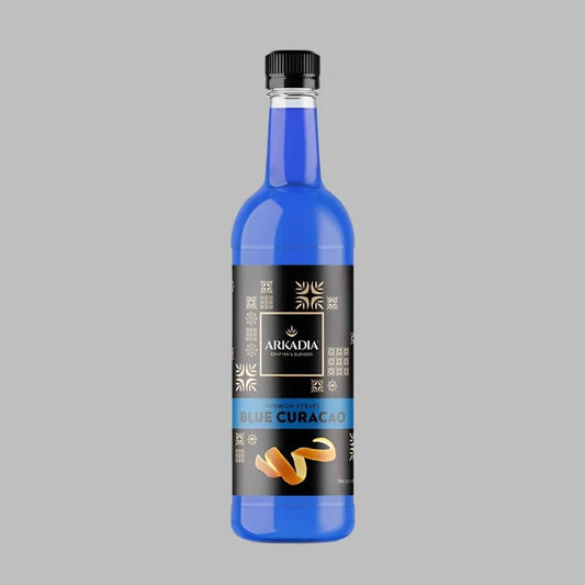 Arkadia Blue Curaçao Syrup 750mL – Vibrant Citrus Flavour for Cocktails & Mocktails - Baristas Tools