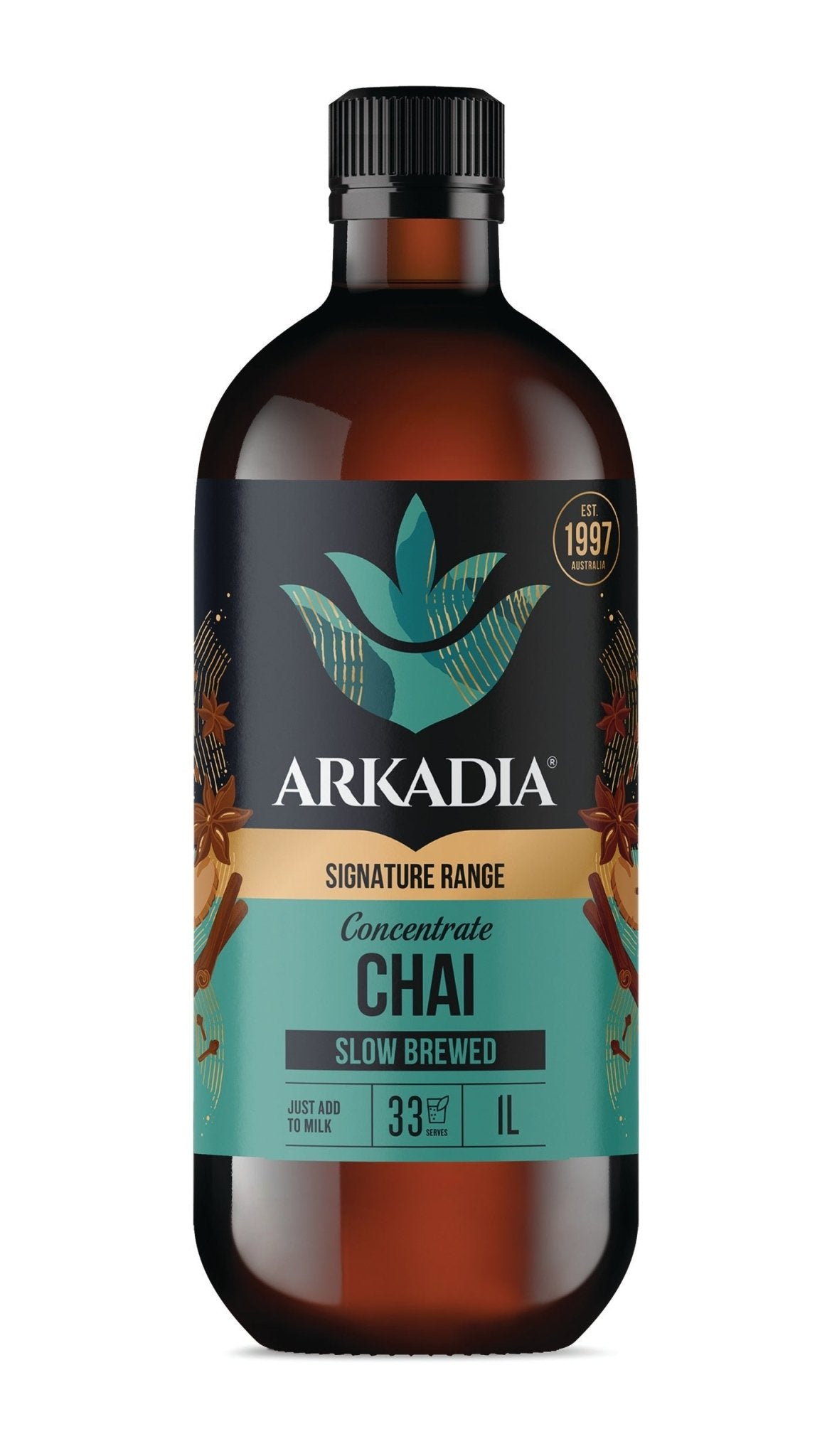 Arkadia Chai Concentrate 1L – Vegan & Gluten-Free - Baristas Tools
