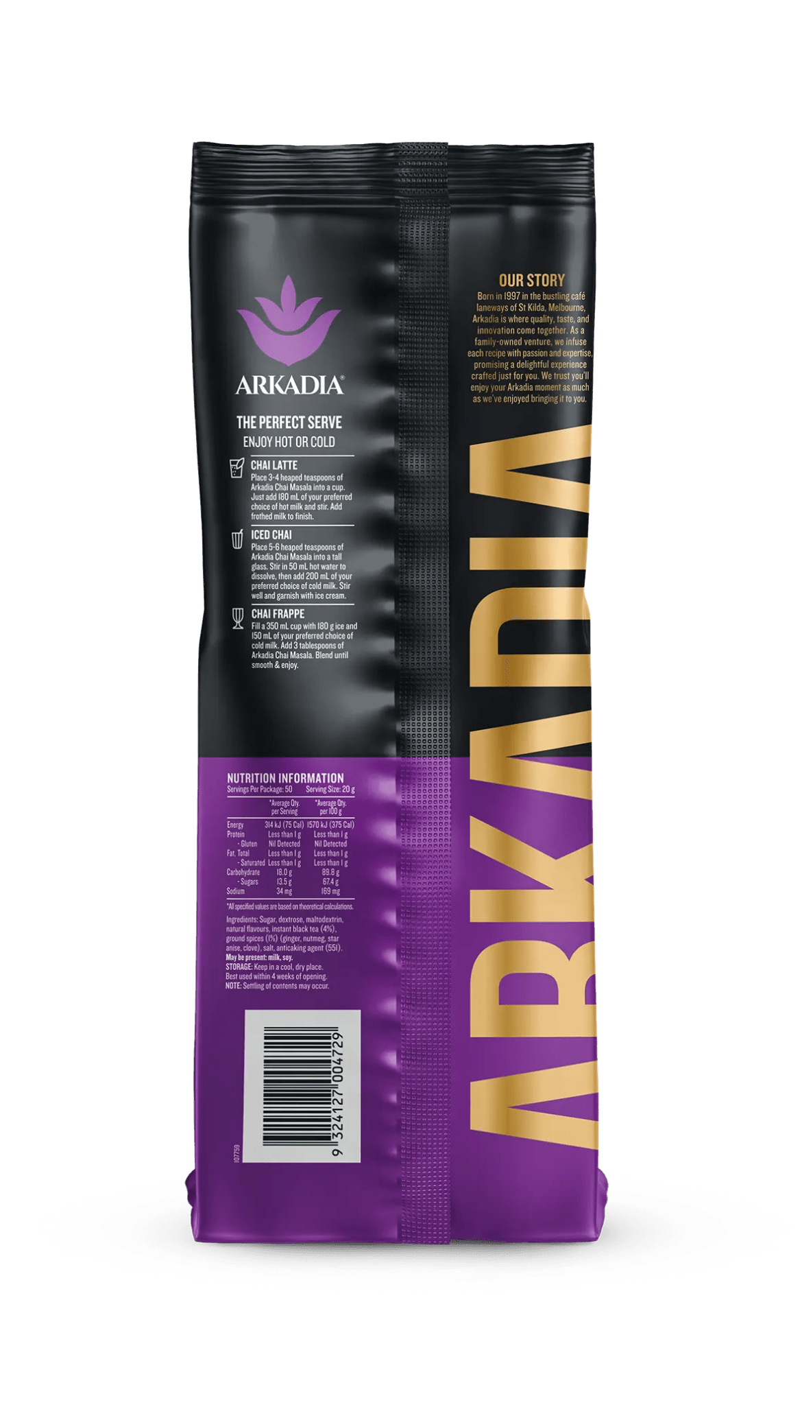 Arkadia Chai Masala 1kg – Authentic Spiced Chai Latte Blend - Baristas Tools