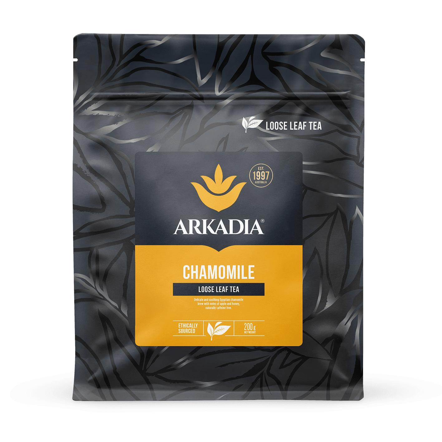 Arkadia Chamomile Pyramid Tea – 100 Tea Bags (Optional Collectible Tin) - Baristas Tools