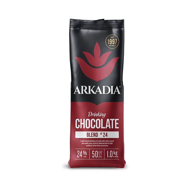 Arkadia Drinking Chocolate 24% Cocoa (1kg) Smooth, Creamy & Café - Style Chocolate Indulgence - Baristas Tools