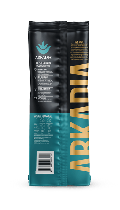 Arkadia Drinking Chocolate 33% Cocoa (1kg) Bold, Rich, and Truly Indulgent - Baristas Tools