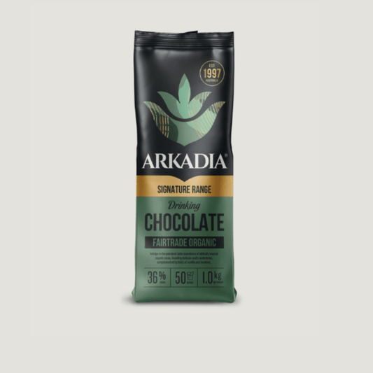 Arkadia Fairtrade Drinking Chocolate 36% Cocoa 1kg - Baristas Tools