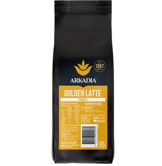 Arkadia Golden Turmeric Latte 500g – Café‑Style Golden Milk Blend - Baristas Tools