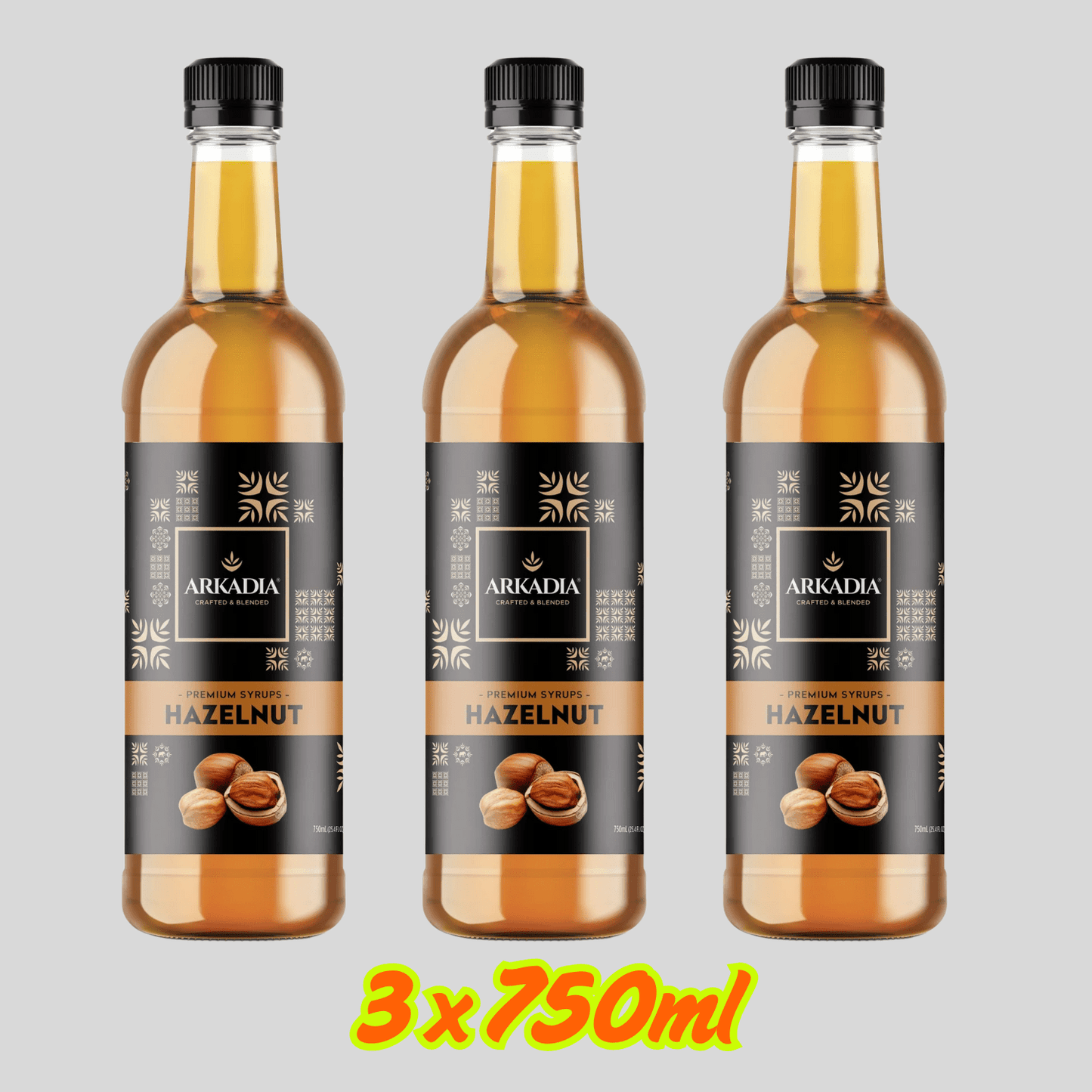Arkadia Hazelnut Syrup 750ml – Toasty, Nutty,Smooth - Baristas Tools