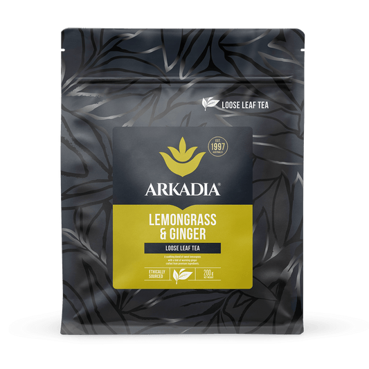 Arkadia Lemongrass & Ginger Tea Pyramid Bags 100 Pack 200g