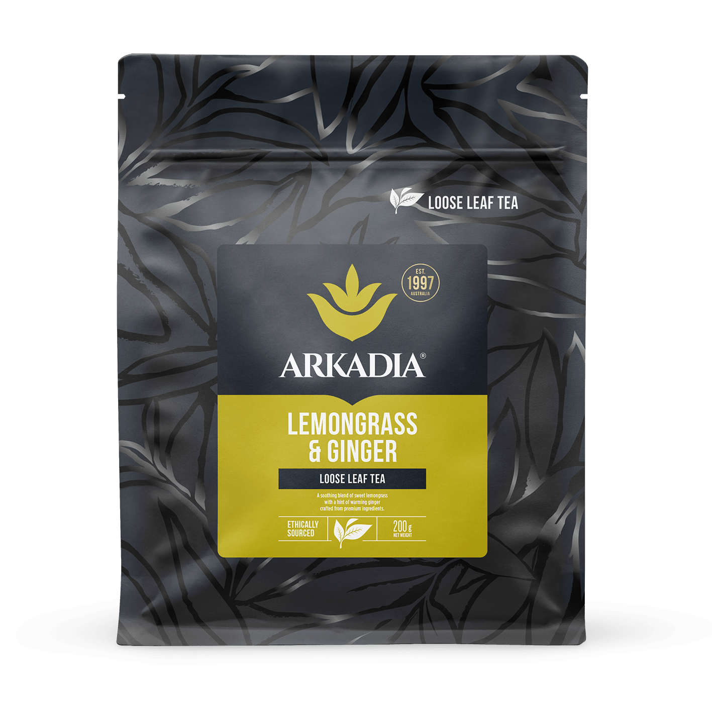 Arkadia Lemongrass Pyramid Tea – 100 Tea Bags (Optional Collectible Tin) - Baristas Tools