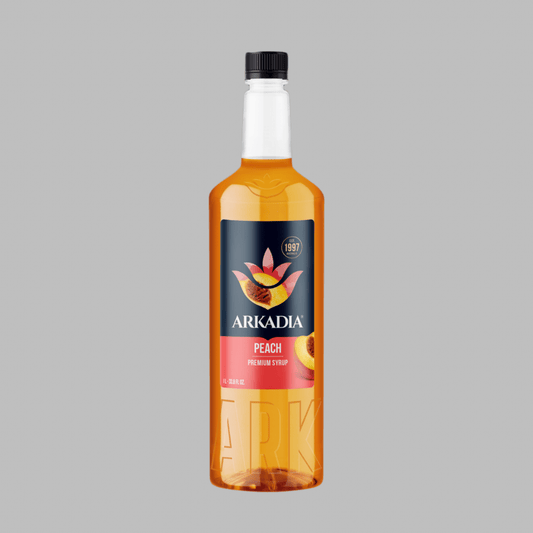 Arkadia Peach Syrup 1L – Juicy, Sun - Ripened Flavour - Baristas Tools