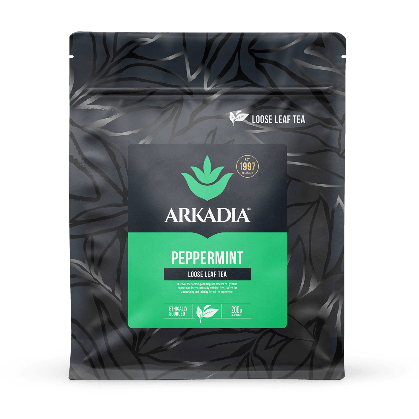 Arkadia Peppermint Pyramid Tea – 100 Tea Bags (Optional Collectible Tin) - Baristas Tools