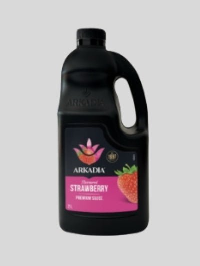 Arkadia Premium Strawberry Sauce 2L – Café Quality Topping for Milkshakes, Desserts & Frappes - Baristas Tools