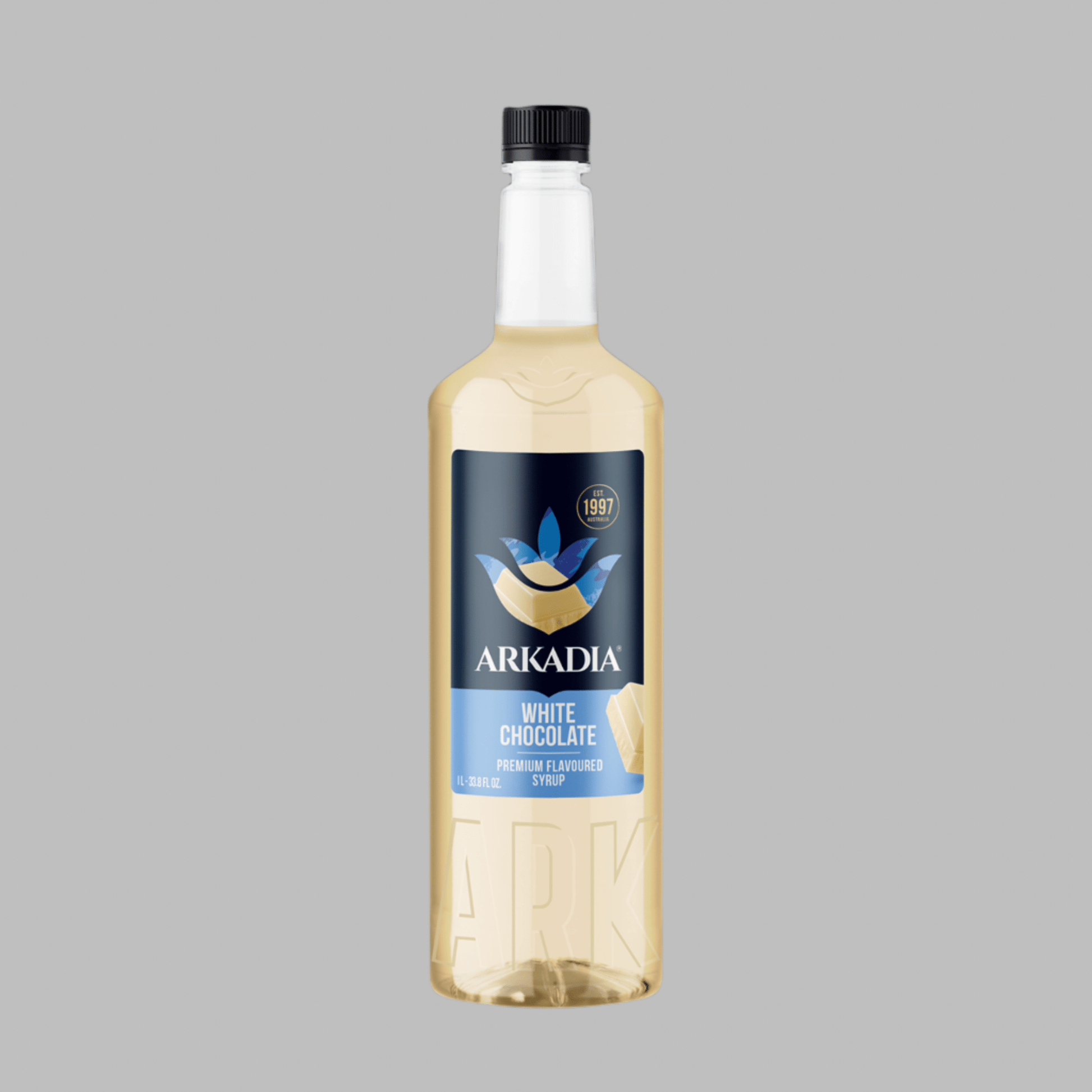 Arkadia Premium White Chocolate Syrup 1L – Smooth White Chocolate for Drinks & Cocktails - Baristas Tools