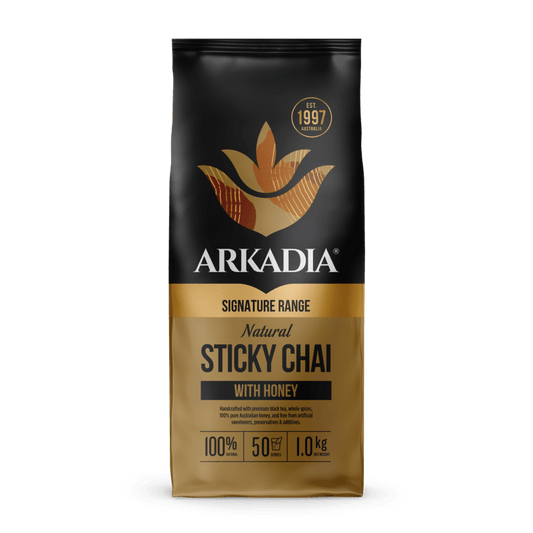 Arkadia Sticky Chai 1kg – Honey - Infused Loose Leaf Chai - Baristas Tools