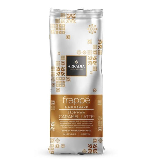 Arkadia Toffee Caramel Latte Frappe 1kg – Café - Style Iced Drink Mix - Baristas Tools