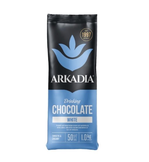Arkadia White Drinking Chocolate 1kg – Creamy & Indulgent White Hot Chocolate - Baristas Tools