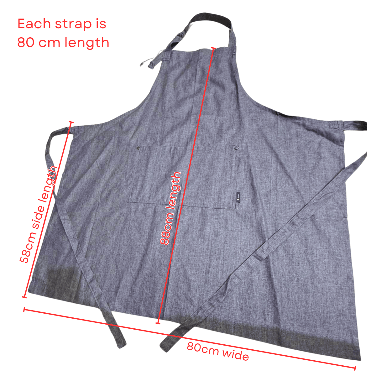 Barista Bib Apron – Black or Grey, Cotton-Linen Blend, Adjustable Neck, Large Front Pocket - Baristas Tools