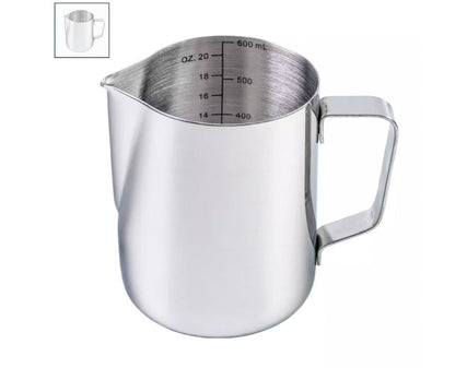 Barista tools  600ml Stainless Steel Milk Jug – Perfect for Latte Art - Baristas Tools
