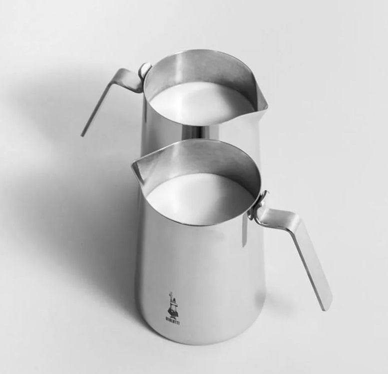 Bialetti Stainless Steel Milk Frothing Jug – 300ml & 500ml Coffee Milk Pitcher - Baristas Tools