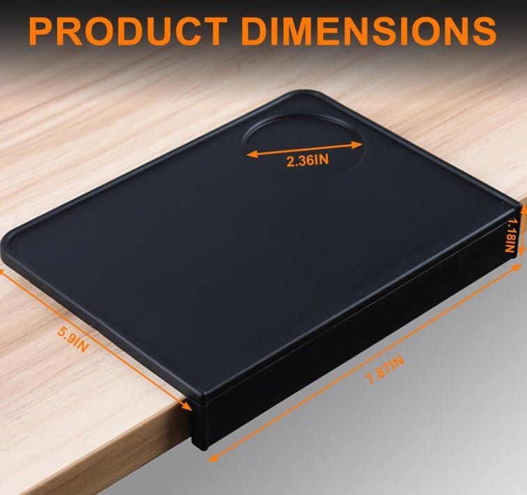 Black Silicone Coffee Tamper Mat – Non - Slip, Heat - Resistant Espresso Tamping Pad - Baristas Tools