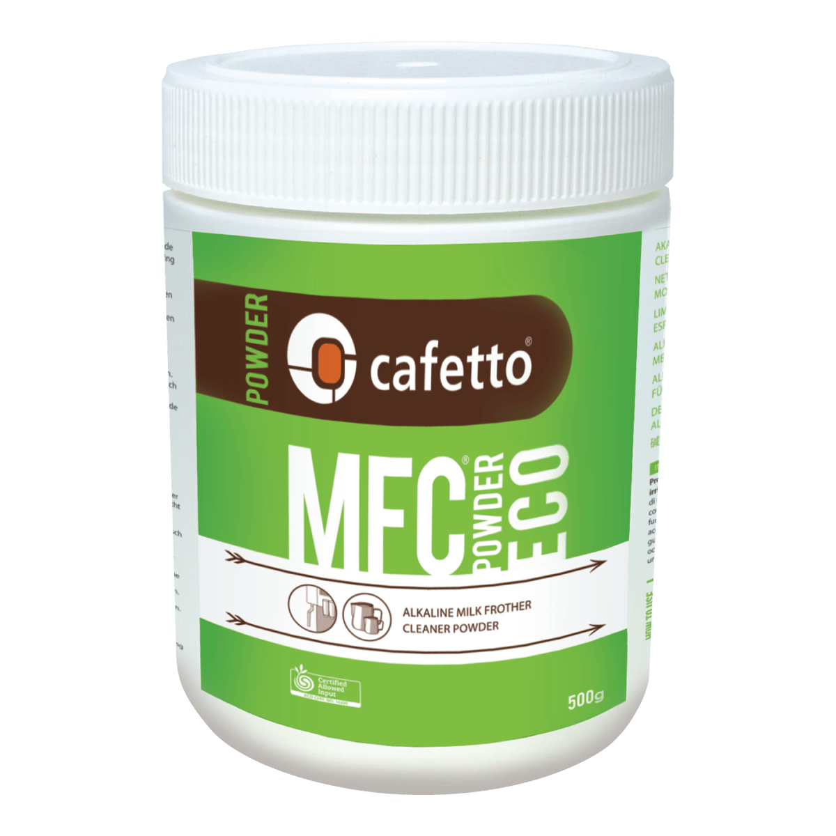 Cafetto MFC Powder Eco 500g Milk System Cleaner – Steam Wand, Milk Lines & Tubes - Baristas Tools