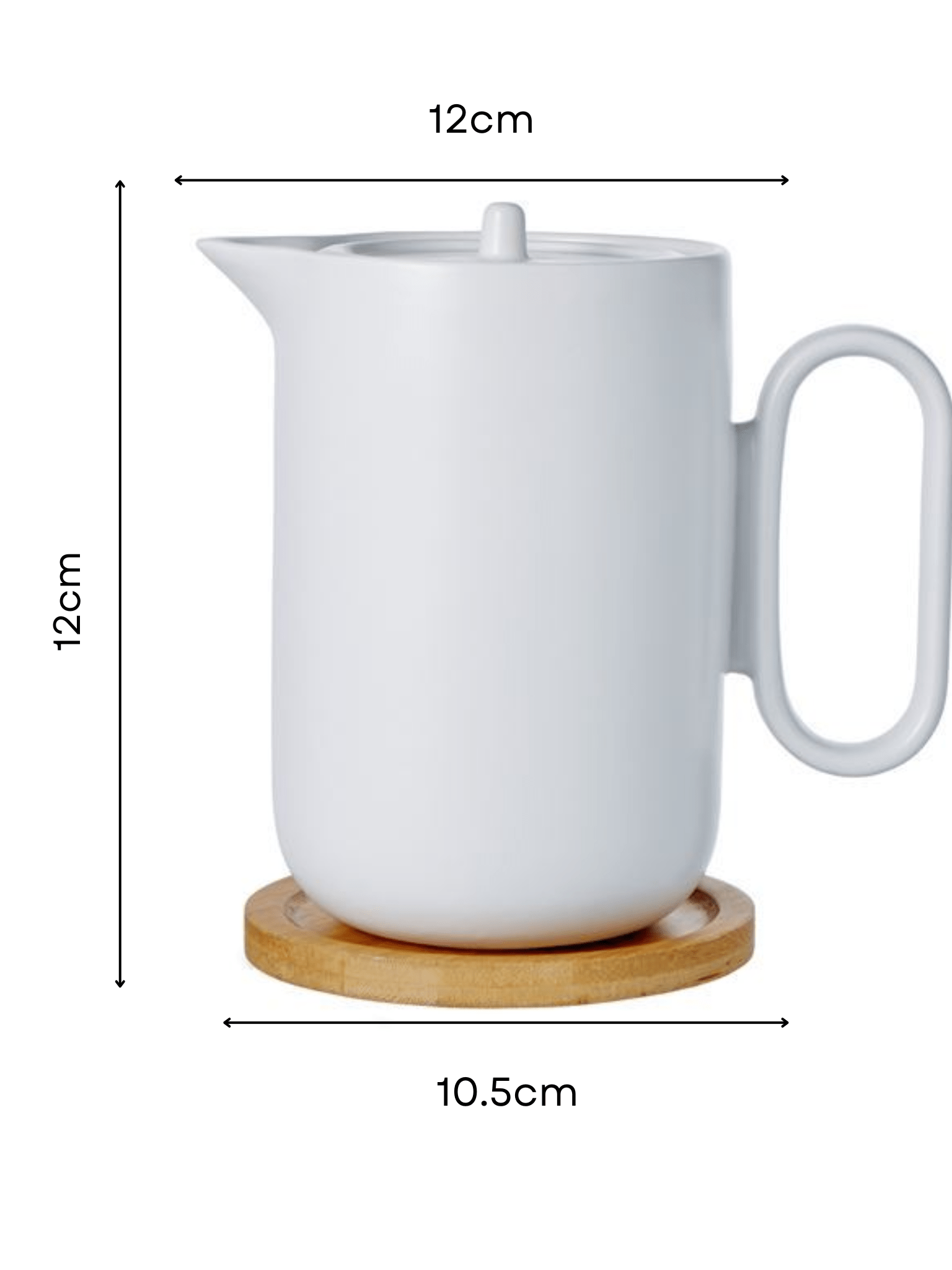 Ceramic Pour - Over Coffee Jug Set with V60 - Style Dripper & Bamboo Coaster – 900ml - Baristas Tools