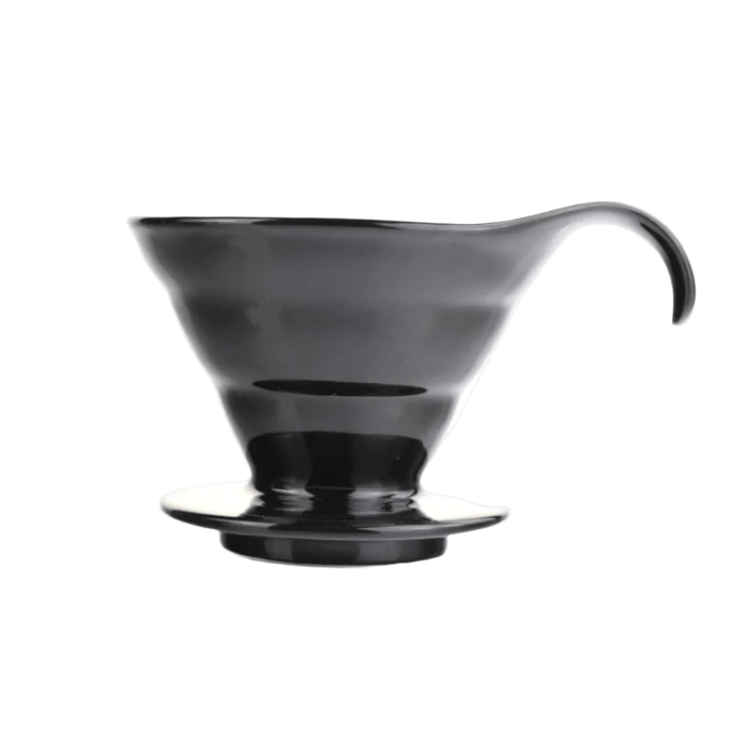 Ceramic V60 Coffee Dripper Black/white– Classic Pour Over Brewing with Style - Baristas Tools