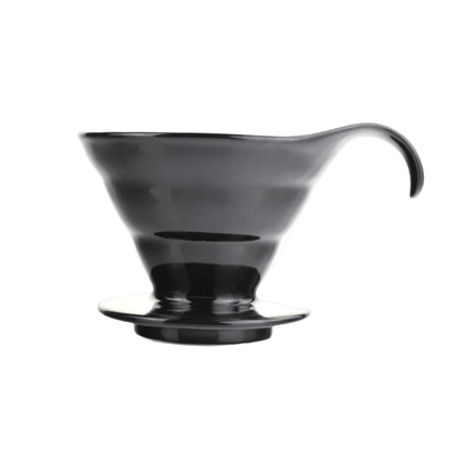 Ceramic V60 Coffee Dripper Black/white– Classic Pour Over Brewing with Style - Baristas Tools