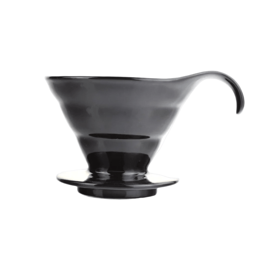 Ceramic V60 Coffee Dripper Black/white– Classic Pour Over Brewing with Style - Baristas Tools