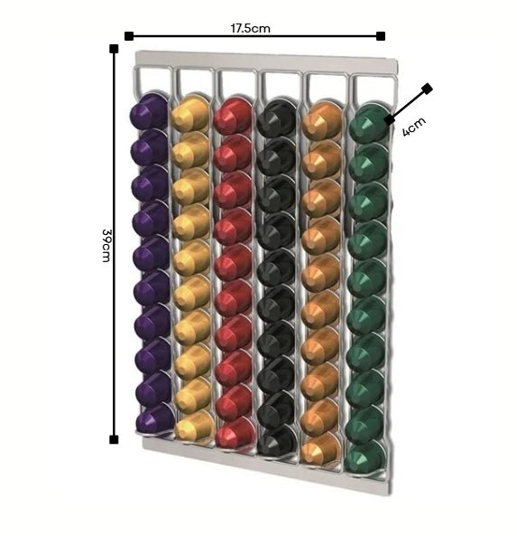 Coffee Capsule Holder - holds 60 Nespresso Pods - Baristas Tools
