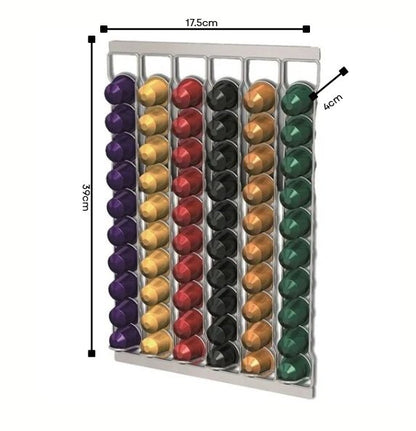 Coffee Capsule Holder - holds 60 Nespresso Pods - Baristas Tools