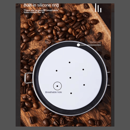 Coffee Storage Tin Canister with CO₂ Valve - Baristas Tools