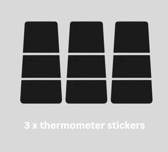 Colour Changing Thermometer Sticker - 50/60/70C - Easy to Read - for Coffee Milk Pitcher/Jug - Baristas Tools