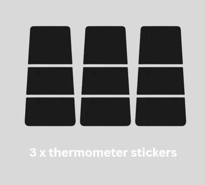 Colour Changing Thermometer Sticker - 50/60/70C - Easy to Read - for Coffee Milk Pitcher/Jug - Baristas Tools