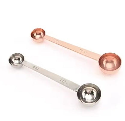 Double - Sided Stainless Steel Coffee Scoop – 5mL & 15mL Measuring Spoon for Baristas & Home Brewers - Baristas Tools