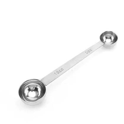 Double - Sided Stainless Steel Coffee Scoop – 5mL & 15mL Measuring Spoon for Baristas & Home Brewers - Baristas Tools