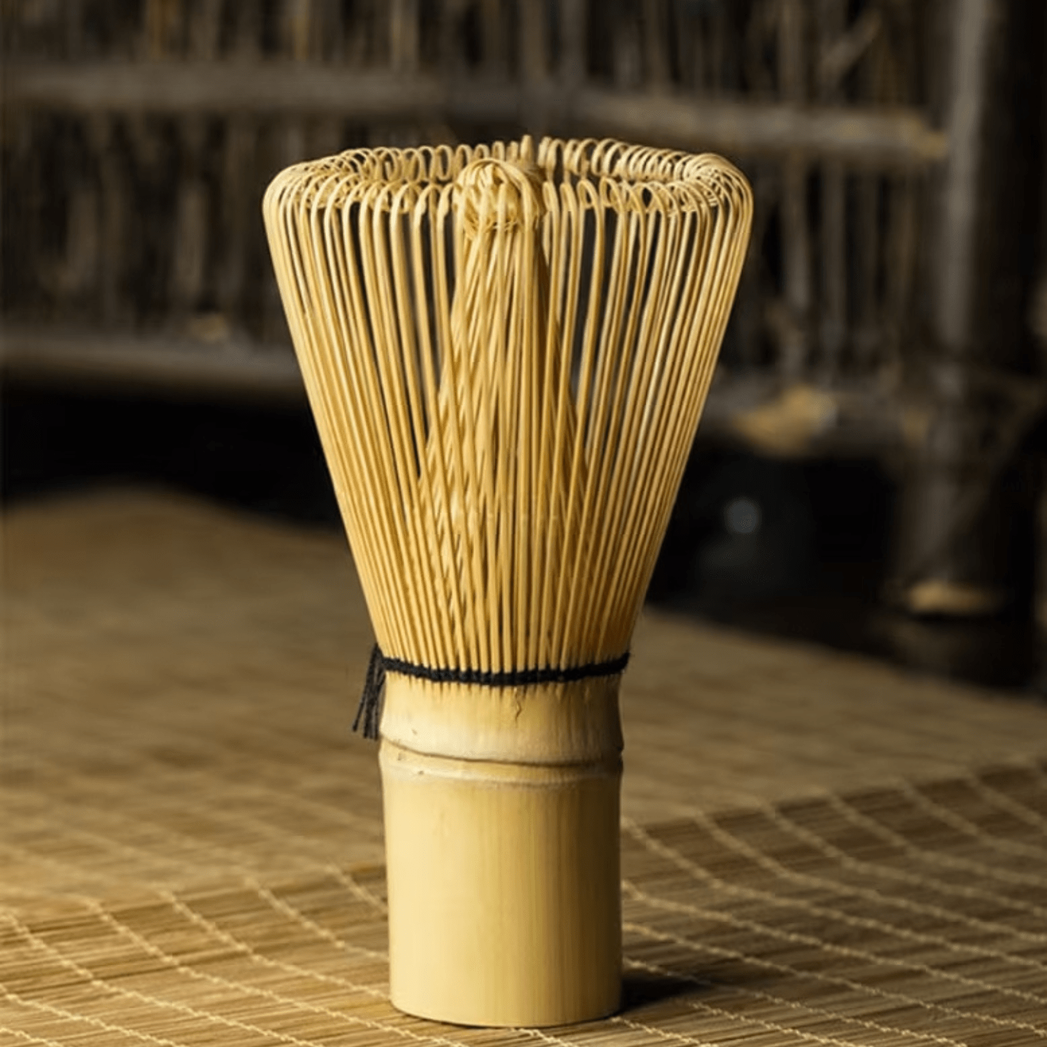 Handcrafted Golden Bamboo Matcha Whisk – 76‑Prong Traditional Chasen - Baristas Tools